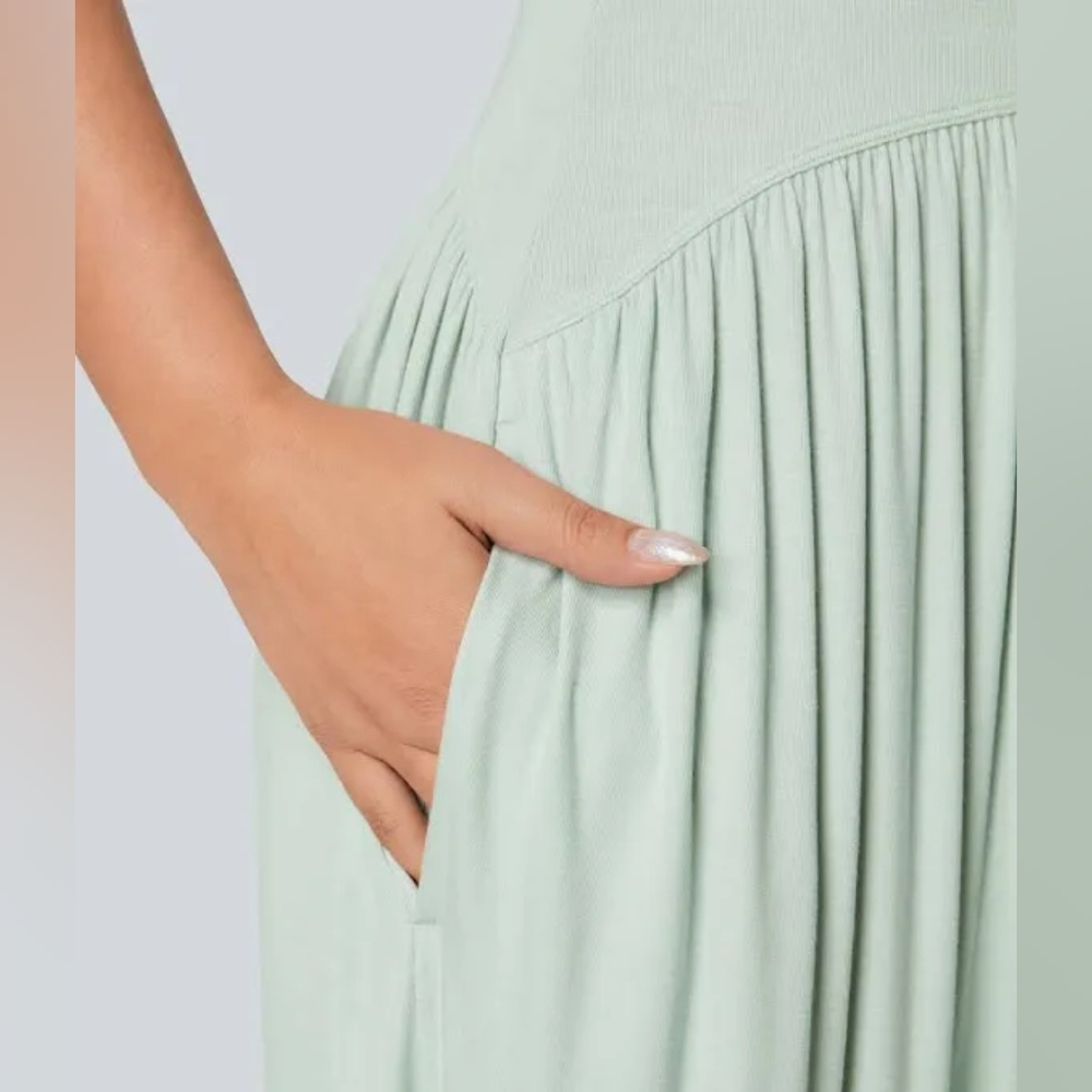 NWT Halara Fairest Jade Jumpsuit- Medium - Picture 3 of 5